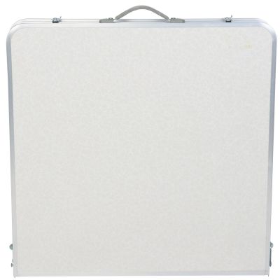 7. Klappbarer Campingtisch 120x60x70/62/55cm, 4 Stühle und Ablage