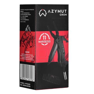 6. AZIMUTH Gron Multitool - 11 Werkzeuge + 9 Bits + Holster (H-P224052)