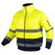 Warnschutz-Arbeitsjacke 3-in-1, gefüttert, gelb und marineblau, Größe L