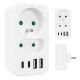 MACLEAN Steckdose 2-fach + 4x USB MCE249 F/W