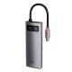 8. Baseus Metal Gleam Series 5-in-1 Multifunktions-HUB USB Typ C - USB Typ C Stromversorgung 100 W / HDMI 4K 30 Hz / 3x USB 3.2 Gen 1 (CAHUB-CX0G)
