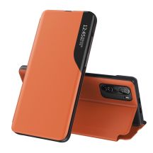 Eco Leather View Case Elegante Flip Cover Hülle mit Standfunktion Xiaomi Redmi K40 Pro + / K40 Pro / K40 / Poco F3 Orange