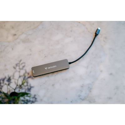 6. Verbatim 32156 USB 3.2 Gen 1 (3.1 Gen 1) Typ-C Hubs und Hubs 5000 Mbit/s Grau