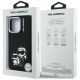 8. Karl Lagerfeld Silikon-Hülle Karl&Choupette Sketch MagSafe für iPhone 16 Pro – Schwarz