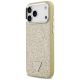 2. Guess Glitter Triangle Logo MagSafe Hülle für iPhone 17 Pro Max - Gold