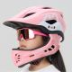 3. Rockbros TT-32001 Rabbit Kinderfahrradhelm mit abnehmbarem Kinnschutz, Größe S (48-52) – Rosa