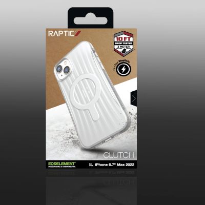 6. Raptic X-Doria Clutch Case iPhone 14 Plus mit MagSafe Rückseite transparent