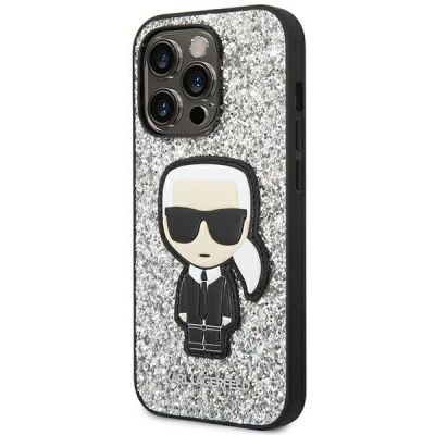 2. Karl Lagerfeld KLHCP14XGFKPG iPhone 14 Pro Max 6.7" Hardcase silber / silber Glitter Flakes Ikonik