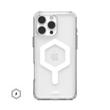 UAG Urban Armor Gear Plyo MagSafe Hülle für Apple iPhone 16 Pro Max, Eis (transparent)/Weiß