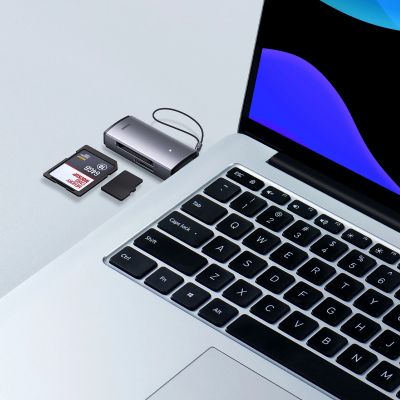 10. Baseus Lite Series Adapter SD/TF USB Kartenleser grau (WKQX060013)