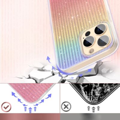 3. Kingxbar Travel Series Luxury Elegant Case für iPhone 13 Pro Orange (Sonnenuntergang)