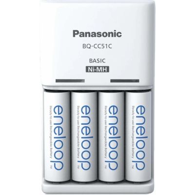 3. PANASONIC BASIC LADEGERÄT + 4x AA ENELOOP 2000 mAh