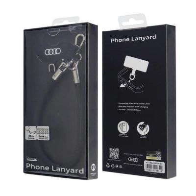 3. Audi Crossbody-Schlüsselband Universal 28cm x 8mm - Schwarz