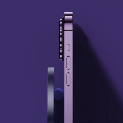 17. Baseus Simple Mini3 magnetisches Ladegerät MagSafe Qi 15W lila