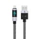 Orico LDA2L USB-A-auf- Lightning Kabel 12 W mit LED-Anzeige 0,5 m – Schwarz und Silber