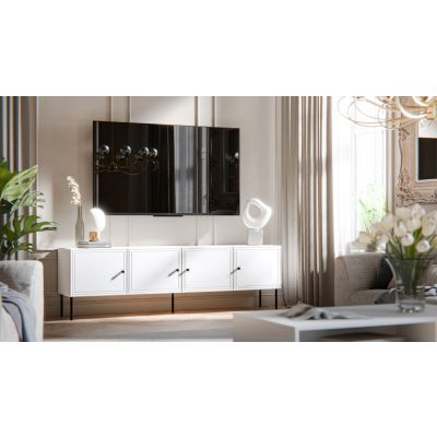 4. 4D-TV-Schrank PALAZZO BIS 201x40x60 weiß matt