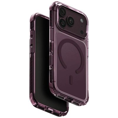 Uniq Combat Magclick Ladehülle für iPhone 18 Pro / 17 Pro – bordeauxrot