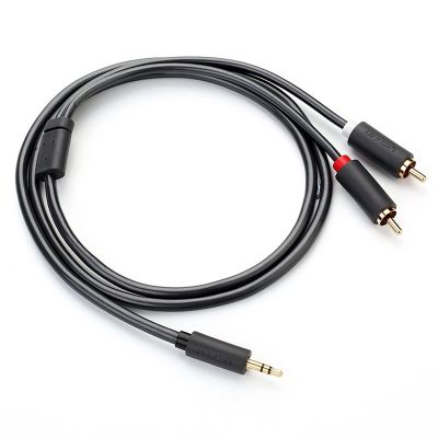 4. Ugreen AV102 10772 Kabel 3,5 mm Miniklinke (männlich) / 2RCA (männlich) 1 m – grau