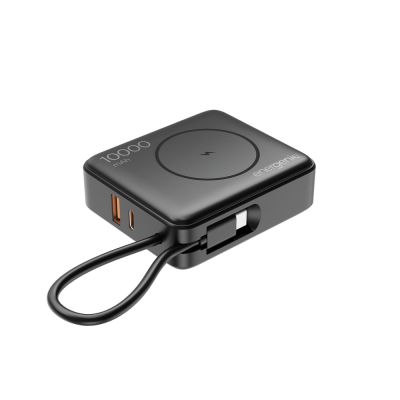 2. GEMBIRD Powerbank 10000 mAh, 20W Schnellladung, kabelloses Laden, Schwarz