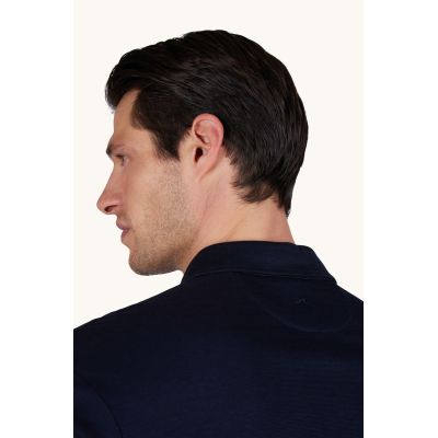 2. Paul&Shark Herren-Poloshirt aus Baumwolle und Lyocell, Marineblau (25411283-13)