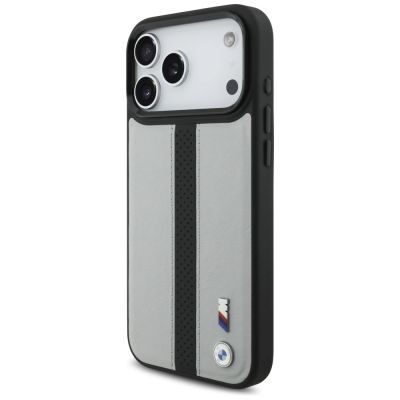 2. BMW M Perforated Stripe Logo MagSafe Case für iPhone 17 Pro Max – Grau