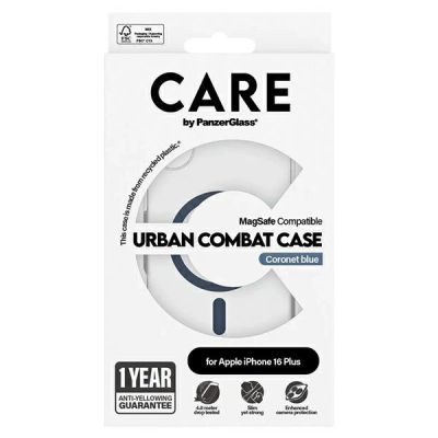 4. CARE by PanzerGlass Flagship Case mit MagSafe für iPhone 16 Plus – Blau