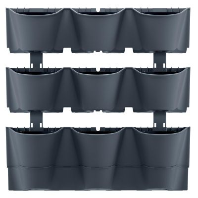 17. Vertikales Gartenblumenbeet, hängend, Anthrazit