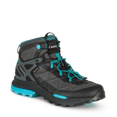 AKU Rocket Mid DFS GTX Damen-Wanderschuhe - Schwarz/Türkis