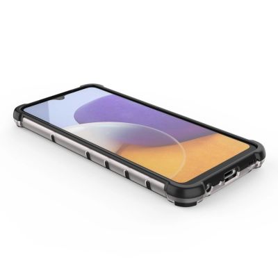 12. Honeycomb Handyhülle Schutzhülle mit TPU Rahmen für Samsung Galaxy A22 4G schwarz