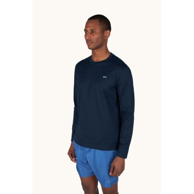 2. Paul&Shark Herren-T-Shirt aus Baumwolle, Marineblau, 99311006-13 – Klassischer Schnitt, Logo