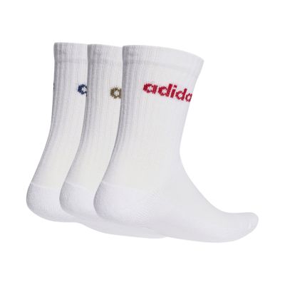 6. adidas Linear Crew gepolsterte Socken, 3 Paar, weiß, KD1716