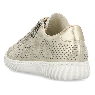 10. Rieker W RKR694 bequeme Lederschuhe, beige