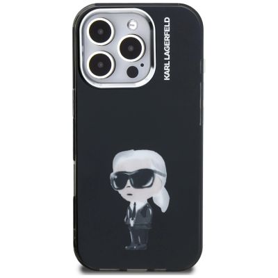 3. Karl Lagerfeld IML Aquarelle Karl & Logo MagSafe Hülle für iPhone 16 Pro Max - Schwarz