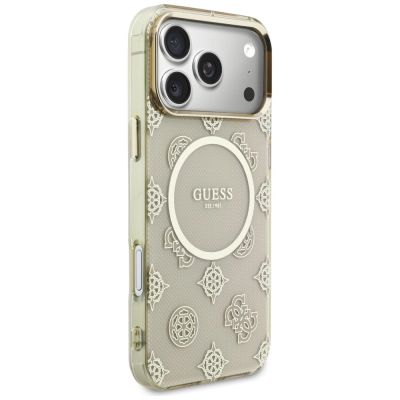 4. Guess IML Peony Dot MagSafe Hülle für iPhone 17 Pro Max – Beige