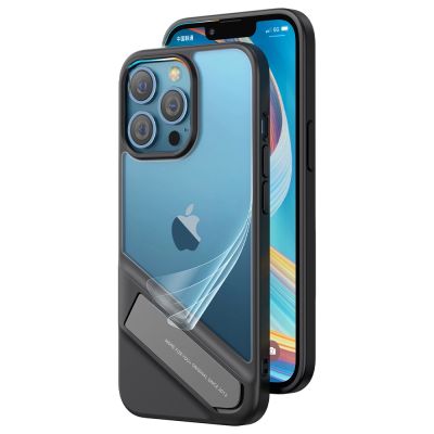 19. Ugreen Fusion Kickstand Case iPhone 13 Pro Hardcover mit Gelrahmen und Ständer schwarz (90153)