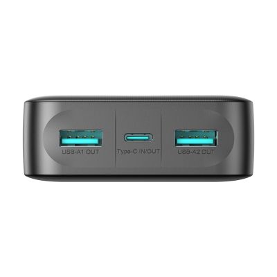 5. Powerbank Joyroom JR-PBF14 20000mAh 2.4A 2x USB-A 1x USB-C - schwarz