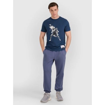 5. Herren-T-Shirt mit Volleyball-Print, Größe 4F 4FRAW25TTSHM3237-46S