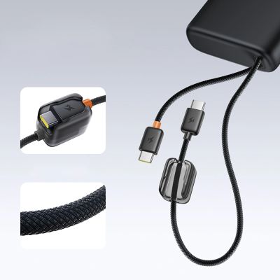 10. Baseus EnerFill FC41 25000mAh 145W Powerbank mit Digitalanzeige und integriertem Dual-USB-C-Kabel – Schwarz