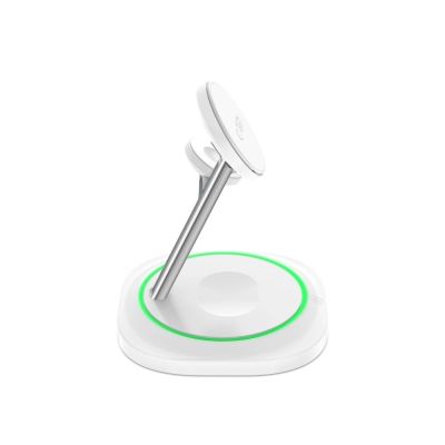 5. Tech-Protect QI15W-A46 3in1 Magnetisches MagSafe Induktives Ladegerät - Weiß
