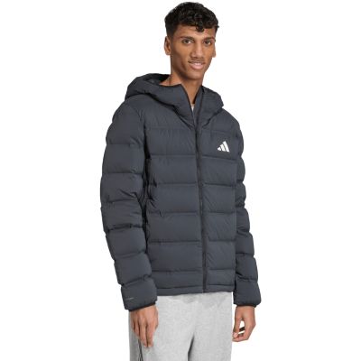 4. adidas Helionic Climawarm Stretch-Daunenjacke mit Kapuze für Herren, Schwarz, JN2114
