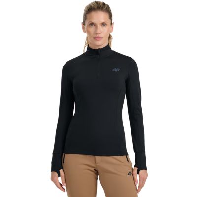 9. Damen-Thermo-Sweatshirt 4F F098 Tiefschwarz 4FWAW25UBRUF098 20S