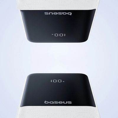 16. Baseus Lipow 10000mAh 22,5W Powerbank mit zwei integrierten Kabeln (inkl. Baseus Simple USB-A-auf-USB-C-Kabel, 3A, 20 cm) – weiß