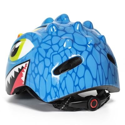 4. Wozinsky Kinderfahrradhelm, Drachenmuster, leicht, Größe S – Blau