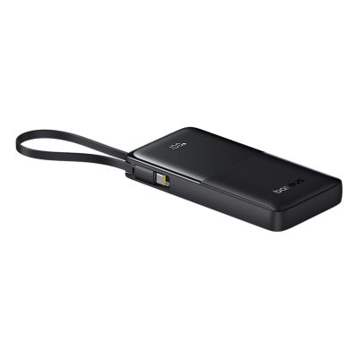 4. Baseus Bipow 2 10000mAh 20W Powerbank mit Digitalanzeige und integriertem USB-C-Kabel – Schwarz