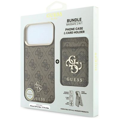 9. Guess 4G Magsafe-Hülle mit Portemonnaie für iPhone 18 Pro Max / 17 Pro Max – braun