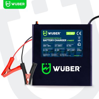 6. Mikroprozessorgesteuertes Ladegerät 6–12 V 15 A + Batterieladegerät W14017 WUBER