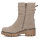 3. Damen-Leder-Stiefeletten in Beige mit Raffungen Filippo DBT6402