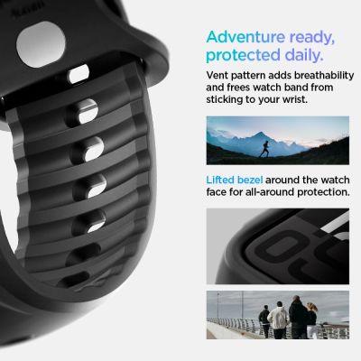 14. Spigen Liquid Air Pro Armband für Apple Watch 46 mm – Mattschwarz
