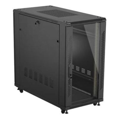 4. Lanberg FF01-6222-12B 22U Rack, freistehend, schwarz