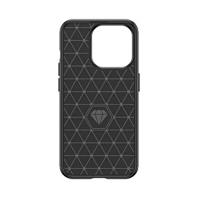 3. Flexible Carbon-Musterhülle für iPhone 15 Pro Carbon Case – Schwarz